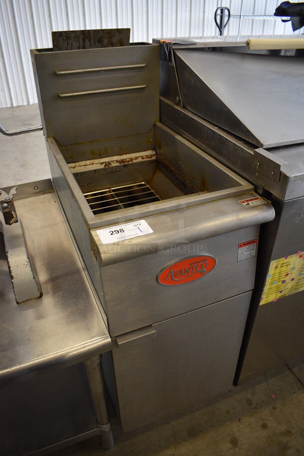 GREAT! 2018 Avantco Model FF300-N Stainless Steel Commercial Natural Gas Powered Deep Fat Fryer. 90,000 BTU. 15.5x30x46 - Image 2 of 7