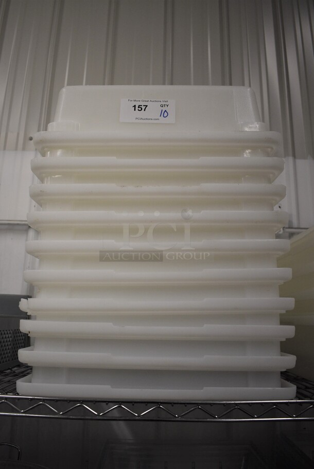 10 White Poly Bins. 18x26x5.5. 10 Times Your Bid! - Image 1 of 3