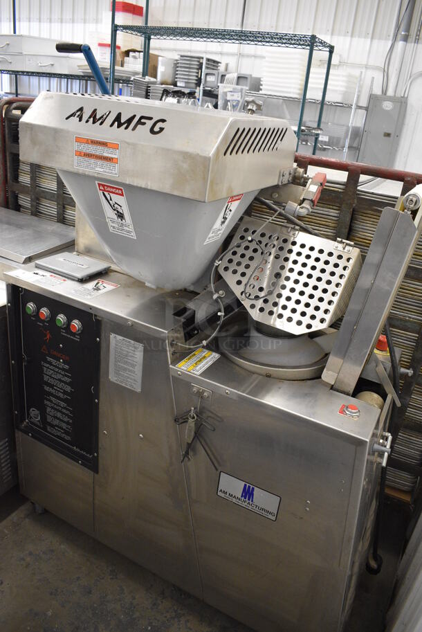 BEAUTIFUL! Scale O Matic Model S302 Stainless Steel Commercial Floor Style Dough Divider Rounder on Commercial Casters. 208 Volts, 3 Phase. 48x30x62 - Image 3 of 11