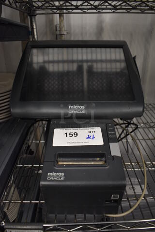 Micros Oracle 15" POS System Monitor w/ Epson Model M244A Receipt Printer