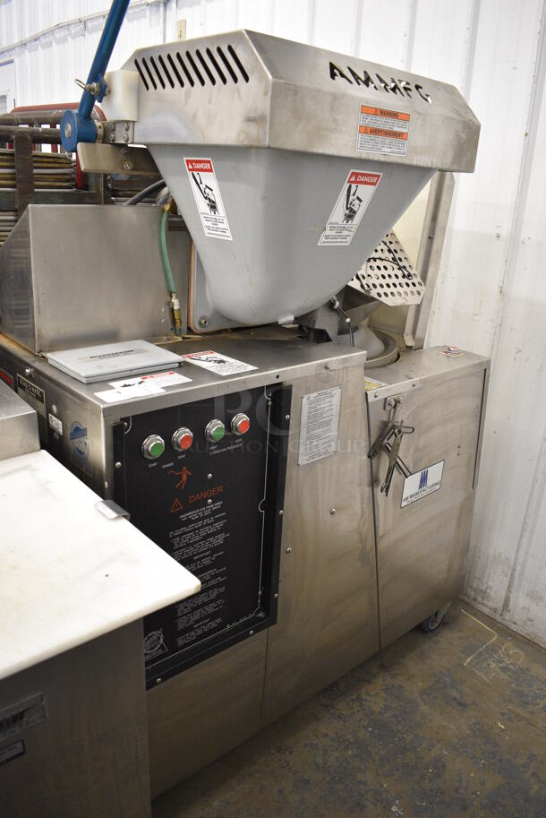 BEAUTIFUL! Scale O Matic Model S302 Stainless Steel Commercial Floor Style Dough Divider Rounder on Commercial Casters. 208 Volts, 3 Phase. 48x30x62 - Image 6 of 11
