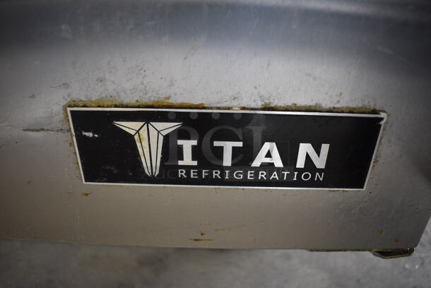NICE! Titan Model XTSU60 Stainless Steel Commercial Sandwich Salad Prep Table Bain Marie Mega Top on Commercial Casters. 115 Volts, 1 Phase. 62x30x45. Tested and Powers On But Does Not Get Cold - Image 10 of 10