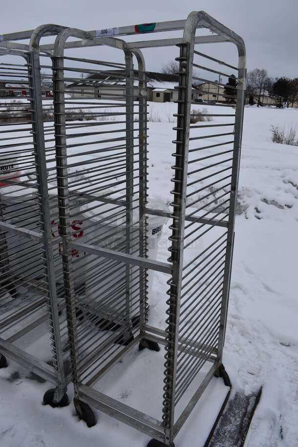 Metal Commercial Pan Transport Rack on Commercial Casters. 20.5x25x69 - Image 2 of 2