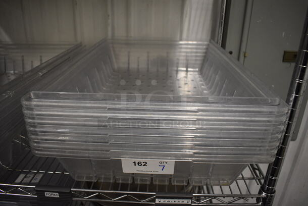 7 Clear Poly Straining Bins. 18x26x5. 7 Times Your Bid! - Image 1 of 3