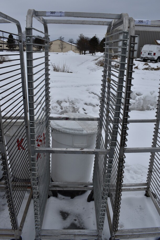 Metal Commercial Pan Transport Rack on Commercial Casters. 20.5x25x69 - Image 1 of 4
