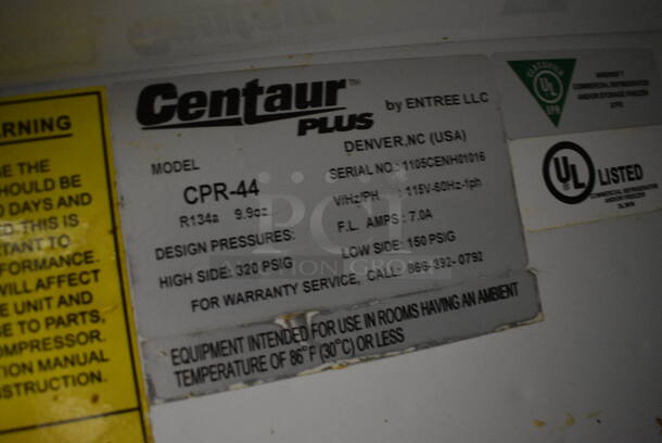 NICE! Centaur Model CPR-44 Stainless Steel Commercial Pizza Prep Table w/ Cutting Board on Commercial Casters. 115 Volts, 1 Phase. 48x35x43. Tested and Working! - Image 6 of 7