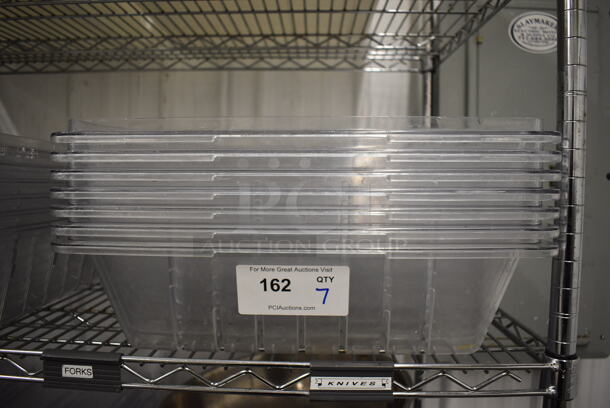 7 Clear Poly Straining Bins. 18x26x5. 7 Times Your Bid! - Image 3 of 3