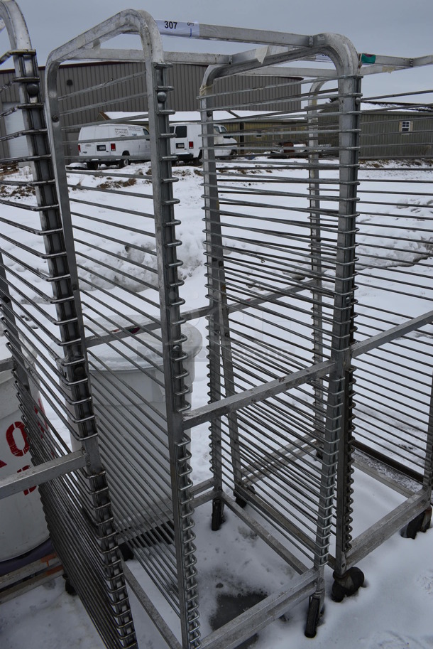 Metal Commercial Pan Transport Rack on Commercial Casters. 20.5x25x69 - Image 2 of 4