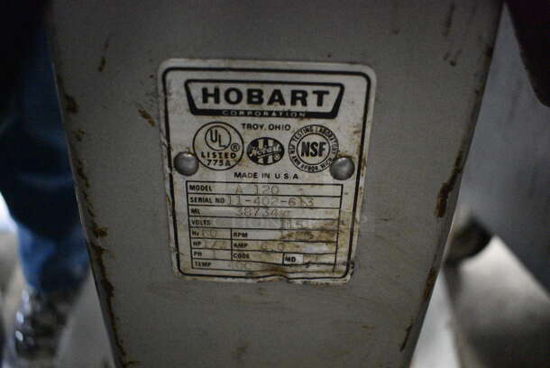 GREAT! Hobart Model A 120 Metal Commercial Countertop 12 Quart Planetary Mixer. Goes GREAT w/ Item 4! 115 Volts, 1 Phase. 15x19x27. Tested and Does Not Power On - Image 4 of 5