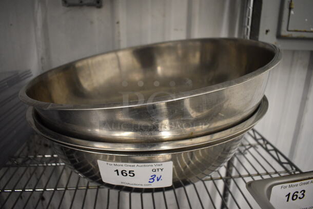 3 Various Metal Bowls. Includes 18x18x5. 3 Times Your Bid! - Image 1 of 2