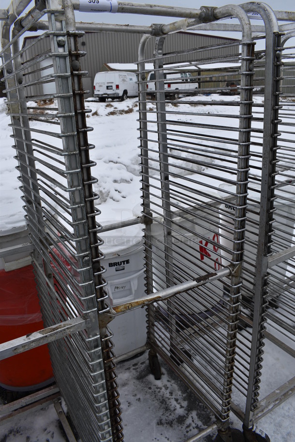 Metal Commercial Pan Transport Rack on Commercial Casters. 20.5x25x69 - Image 2 of 3