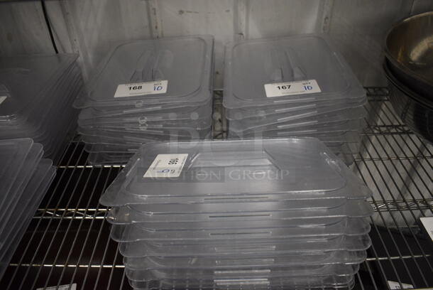 10 Clear Poly 1/2 Size Drop In Bin Lids. 10 Times Your Bid! - Image 3 of 3