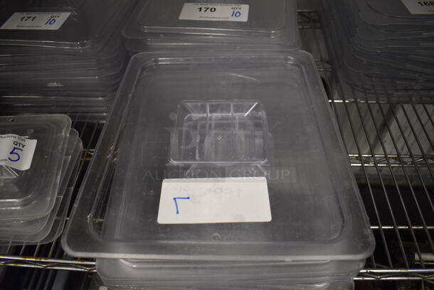 10 Clear Poly 1/2 Size Drop In Bin Lids. 10 Times Your Bid! - Image 1 of 3
