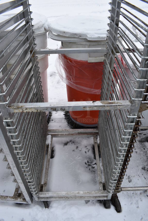 Metal Commercial Pan Transport Rack on Commercial Casters. 20.5x25x69 - Image 3 of 3