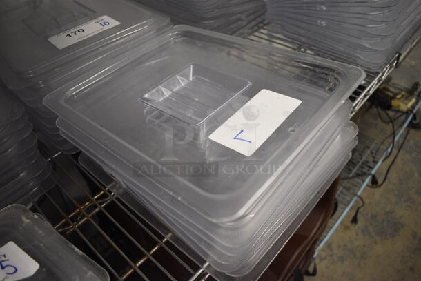 10 Clear Poly 1/2 Size Drop In Bin Lids. 10 Times Your Bid! - Image 2 of 3
