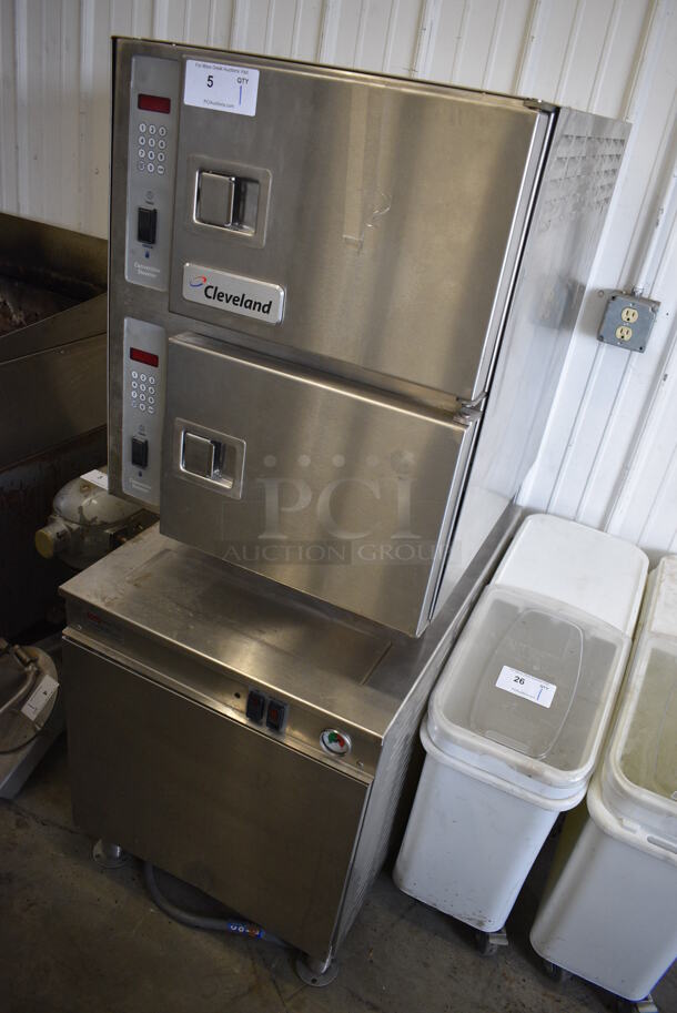 GORGEOUS! 2014 Cleveland Model 24CSM Stainless Steel Commercial Double Deck Steam Cabinet. 24x34x63 - Image 2 of 8