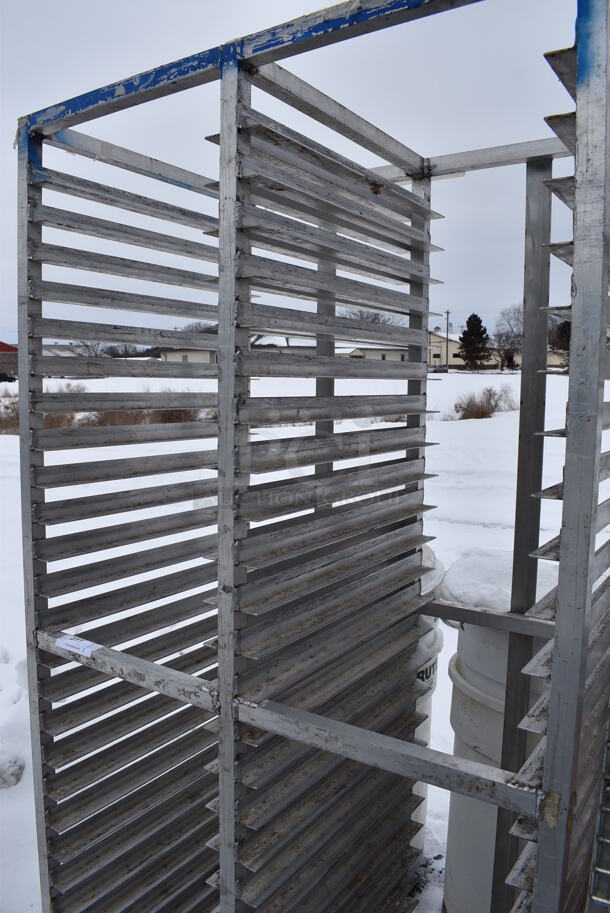 Metal Commercial Double Pan Transport Rack on Commercial Casters. 40.5x27.5x80.5 - Image 2 of 3