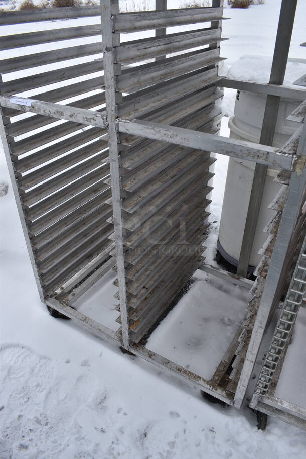 Metal Commercial Double Pan Transport Rack on Commercial Casters. 40.5x27.5x80.5 - Image 3 of 3