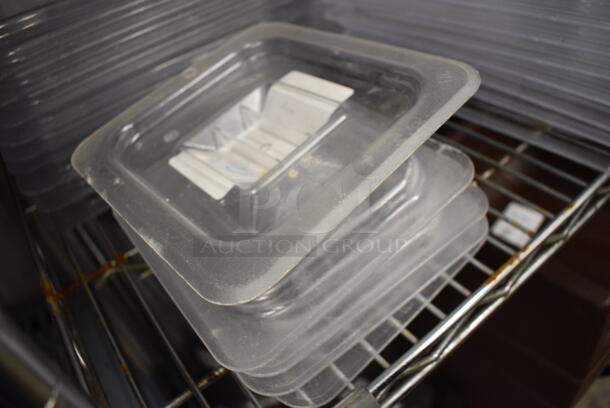 5 Clear Poly 1/6 Size Drop In Bin Lids. 5 Times Your Bid! - Image 2 of 2