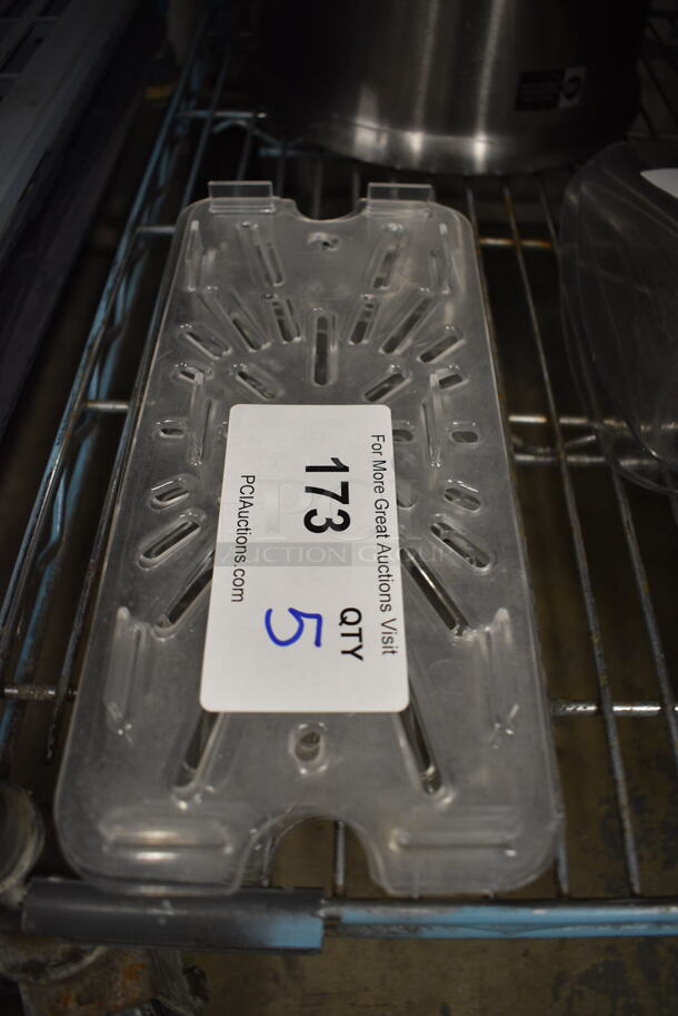 5 Clear Poly 1/3 Size Drop In Bin Straining Inserts. 5 Times Your Bid! - Image 1 of 2