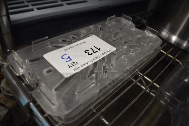 5 Clear Poly 1/3 Size Drop In Bin Straining Inserts. 5 Times Your Bid! - Image 2 of 2