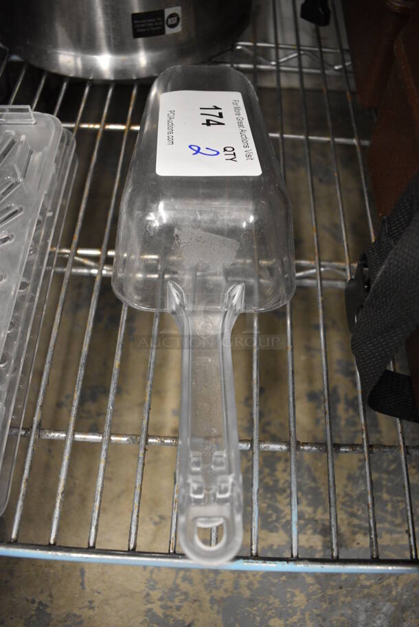 2 Clear Poly Ice Scoops. 12x4x3. 2 Times Your Bid! - Image 2 of 2