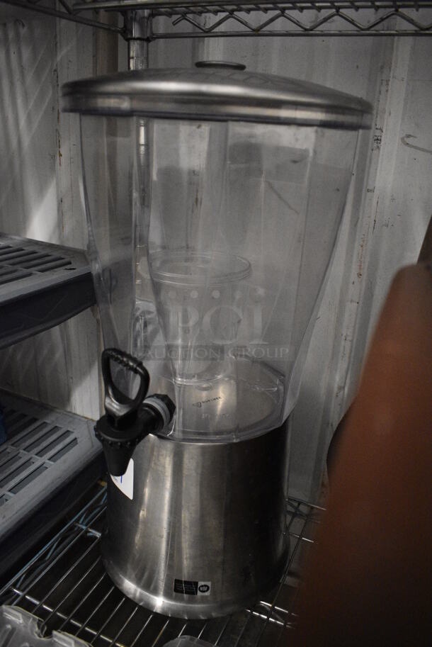 Clear Poly and Chrome Finish Countertop Beverage Holder Dispenser. 11x13x22 - Image 2 of 3