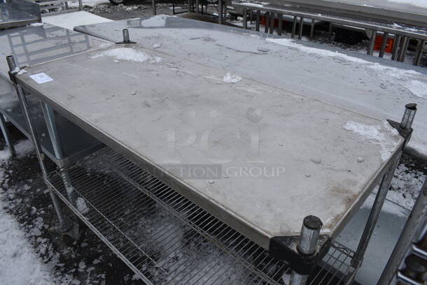 Metal Commercial Table w/ Metro Style Undershelf on Commercial Casters. 48x21x40 - Image 2 of 3