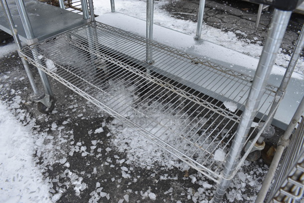 Metal Commercial Table w/ Metro Style Undershelf on Commercial Casters. 48x21x40 - Image 3 of 3