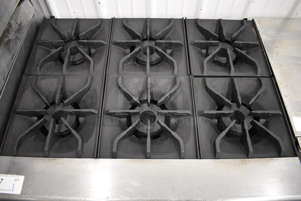 American Range Stainless Steel Commercial Floor Style Gas Powered 6 Burner Range w/ Oven. 36x30x34 - Image 3 of 7
