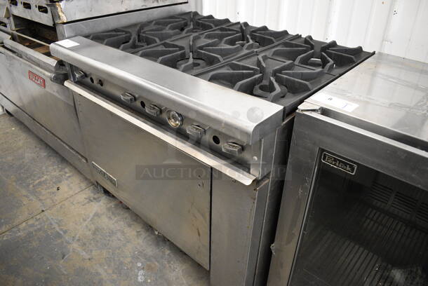 American Range Stainless Steel Commercial Floor Style Gas Powered 6 Burner Range w/ Oven. 36x30x34 - Image 4 of 7