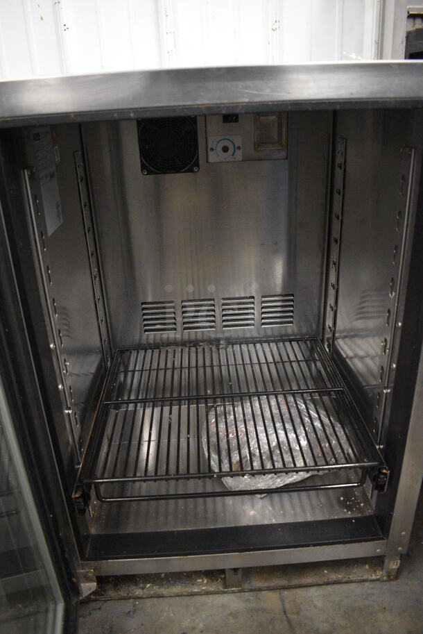 NICE! Perlick Model HC24RS Stainless Steel Commercial Mini Cooler Merchandiser. Comes w/ 4 Commercial Casters. 115 Volts, 1 Phase. 24x24x34. Tested and Working! - Image 4 of 7