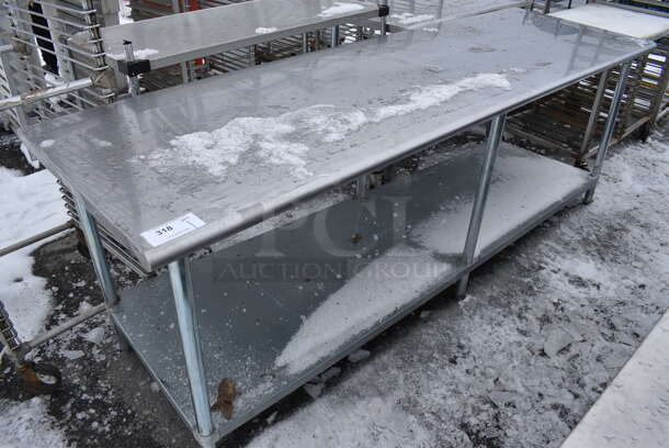 Stainless Steel Commercial Table w/ Metal Undershelf. 69x30x34