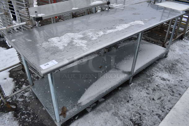 Stainless Steel Commercial Table w/ Metal Undershelf. 69x30x34 - Image 1 of 3