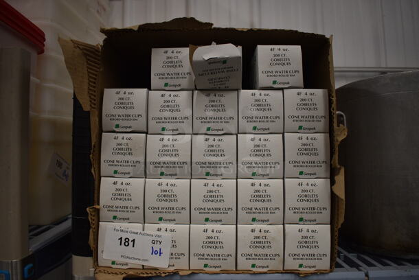 ALL ONE MONEY! Lot of 23 Boxes of Cone Water Cups!