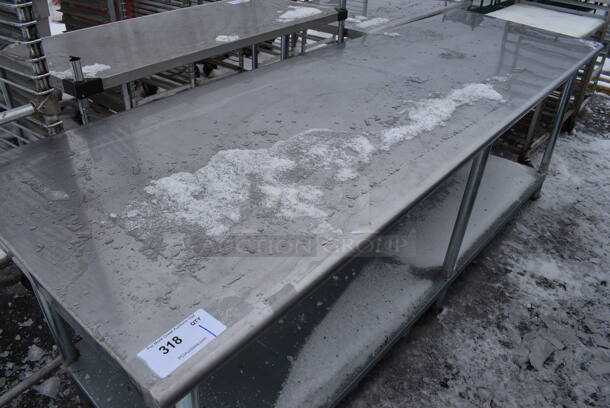 Stainless Steel Commercial Table w/ Metal Undershelf. 69x30x34 - Image 2 of 3
