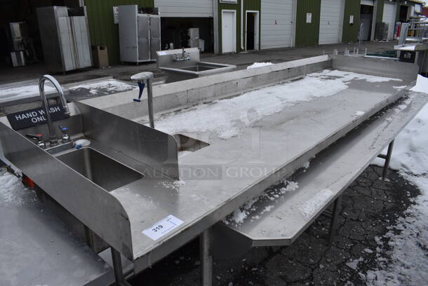 10' Stainless Steel Commercial Table w/ Sink Bay, Faucet, Handles and Water Dispenser. 120x41x44 - Image 2 of 4