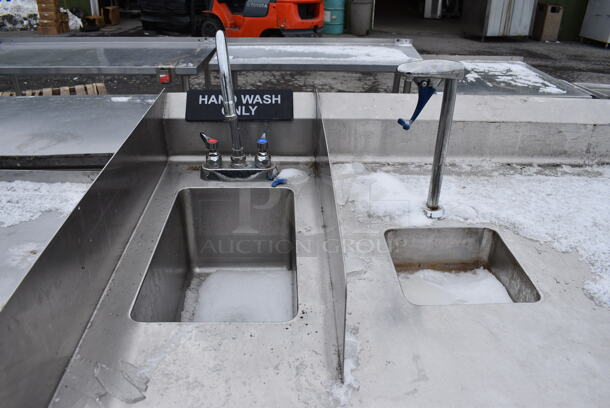 10' Stainless Steel Commercial Table w/ Sink Bay, Faucet, Handles and Water Dispenser. 120x41x44 - Image 4 of 4