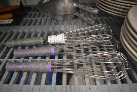 3 Metal Whisks. 12", 14". 3 Times Your Bid!