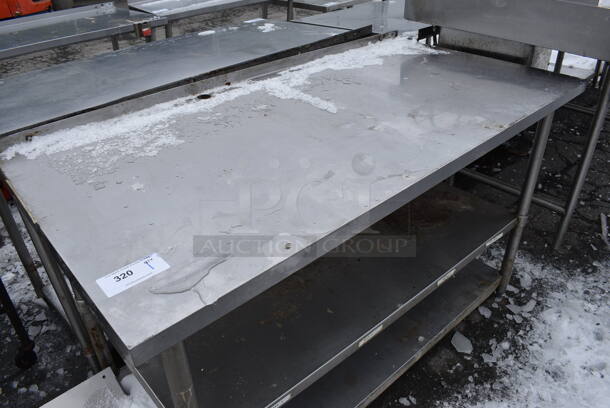Stainless Steel Commercial Table w/ 2 Metal Undershelves. 60x30x38 - Image 2 of 3