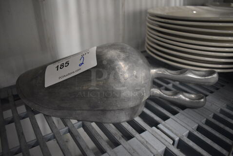 2 Metal Ice Scoops. 14.5x5.5x3.5. 2 Times Your Bid!