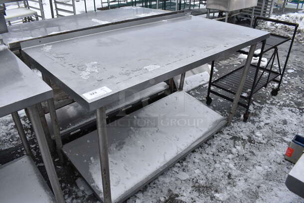 Stainless Steel Commercial Table w/ Metal Undershelf. 60x30x38