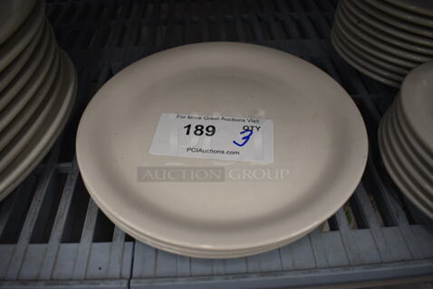 3 White Ceramic Plates. 9.5x9.5x1. 3 Times Your Bid!