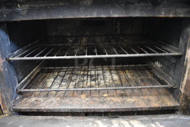 FANTASTIC! Stainless Steel Commercial Gas Powered 10 Burner Range w/ 2 Ovens and Overshelf on Commercial Casters. 60x32x57 - Image 9 of 9