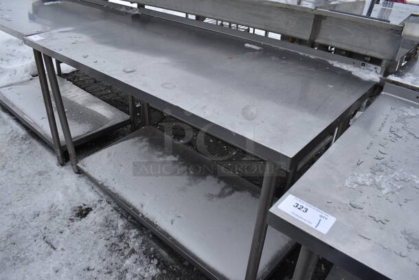 Stainless Steel Commercial Table w/ Metal Undershelf. 60x30x38
