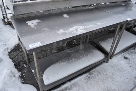 Stainless Steel Commercial Table w/ Metal Undershelf. 60x30x38