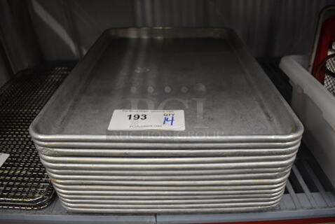 14 Metal Half Size Baking Pans. 13x18x1. 14 Times Your Bid!