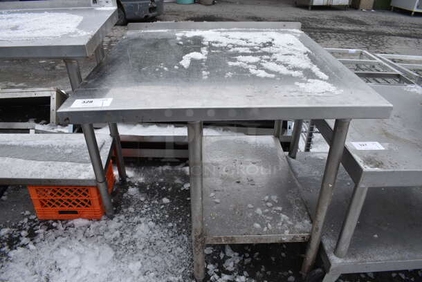 Stainless Steel Commercial Table w/ Metal Undershelf. 34x36x33