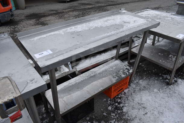 Stainless Steel Table w/ Metal Undershelf. 48x18x38
