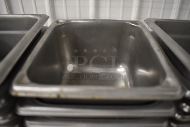 10 Stainless Steel 1/6 Size Drop In Bins. 1/6x4. 10 Times Your Bid! - Image 3 of 3